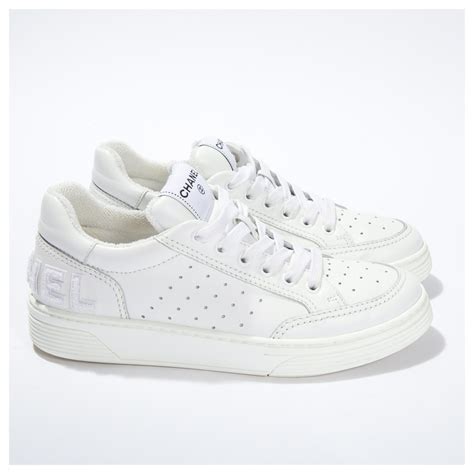 sneakers donna chanel bianche|Chanel sneakers.